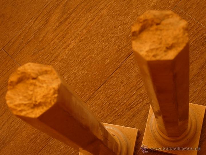 Antig&uuml;edades: Pareja de columnas decorativas, imitando m&aacute;rmol. - Foto 4