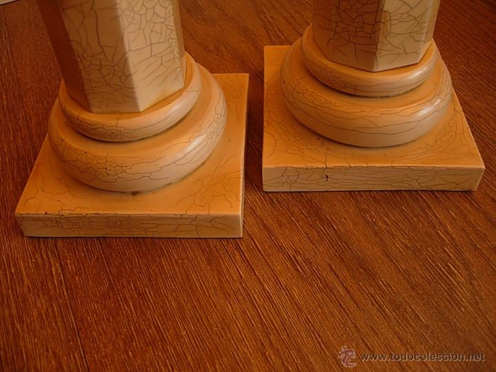 Antig&uuml;edades: Pareja de columnas decorativas, imitando m&aacute;rmol. - Foto 6