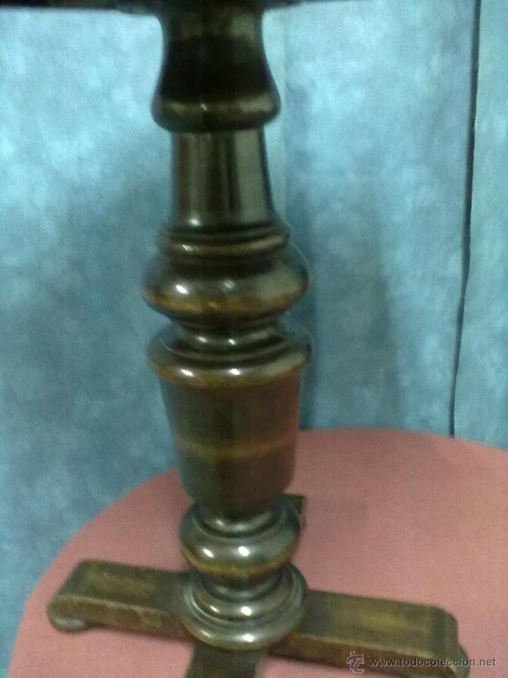Antig&uuml;edades: MESA HEXAGONAL MADERA TORNEADA PARA RESTAURAR - Foto 3