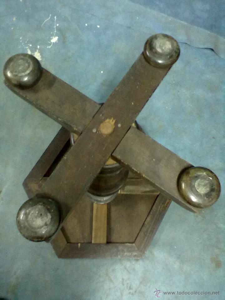 Antig&uuml;edades: MESA HEXAGONAL MADERA TORNEADA PARA RESTAURAR - Foto 5