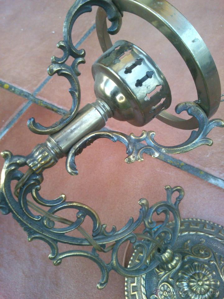 Antig&uuml;edades: ANTIGUO APLIQUE MURAL DOS BRAZOS BRONCE - Foto 4