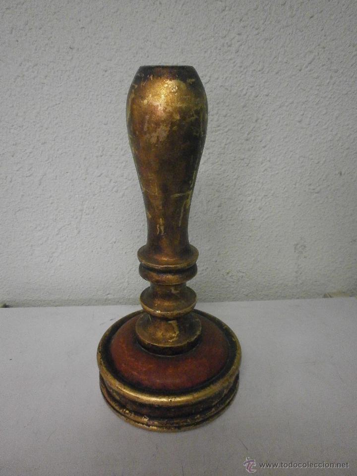 Antig&uuml;edades: PIE DE LAMPARA DE MADERA - Foto 1