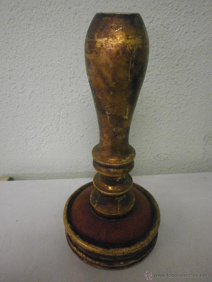 Antig&uuml;edades: PIE DE LAMPARA DE MADERA - Foto 2