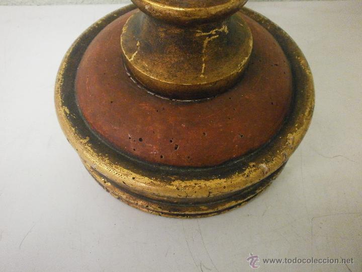 Antig&uuml;edades: PIE DE LAMPARA DE MADERA - Foto 3