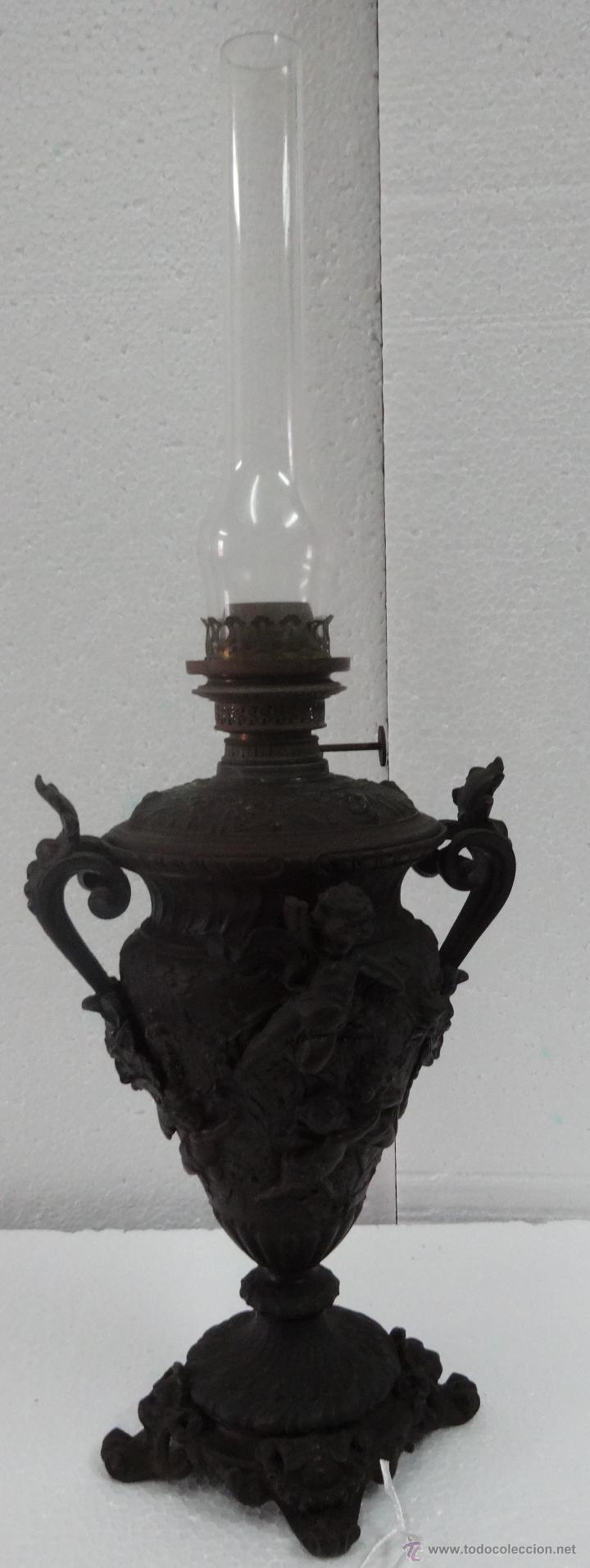 Antig&uuml;edades: L&Aacute;MPARA DE ACEITE SIGLO XIX, 6000-010 - Foto 18