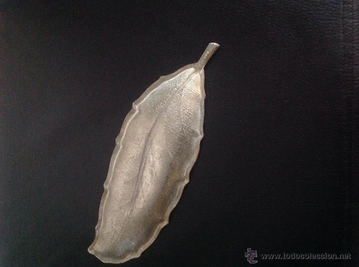 Antig&uuml;edades: Bandeja de Silverplated en forma de hoja - Foto 2