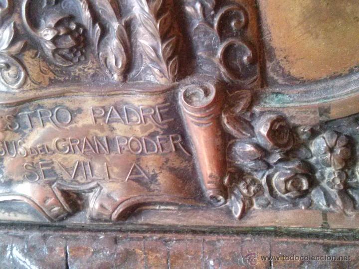Antig&uuml;edades: CUADRO EN METAL REPUJADO JESUS DEL GRAN PODER SEVILLA - Foto 11