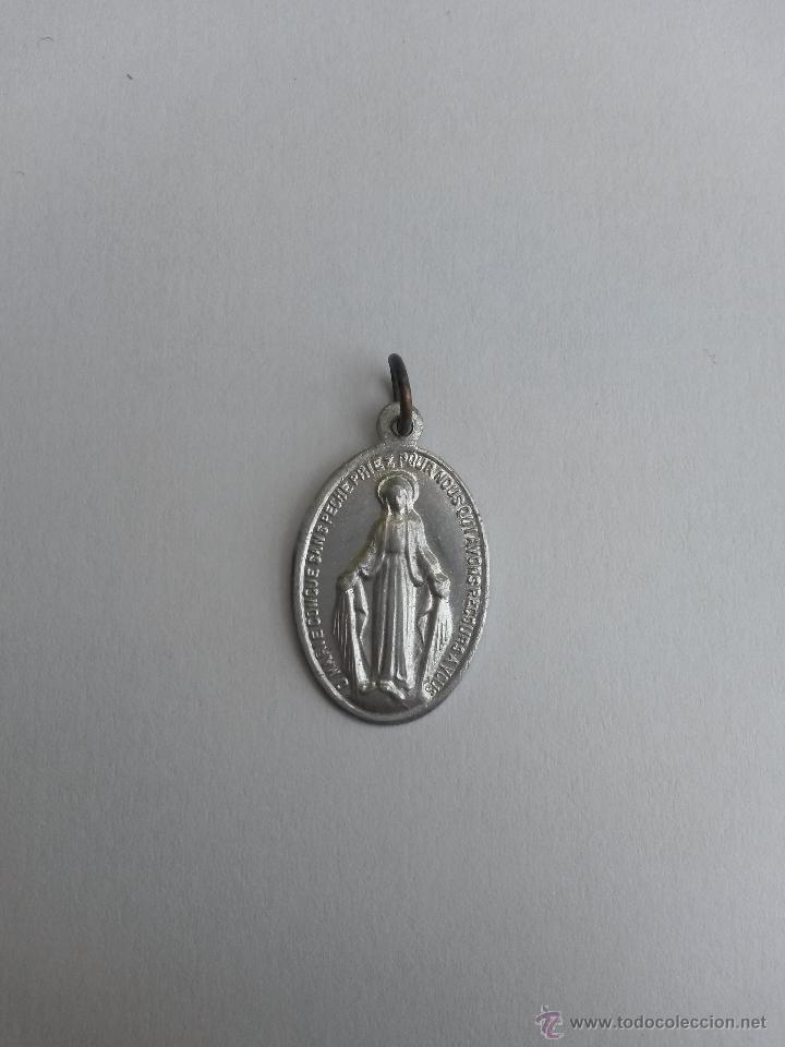 Antig&uuml;edades: Medalla virgen inmaculada ,francesa de 2,2 x 1,3 cms - Foto 1
