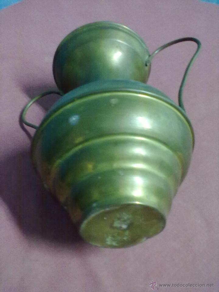 Antig&uuml;edades: FLORERO METAL JARRON DOS ASAS - Foto 3