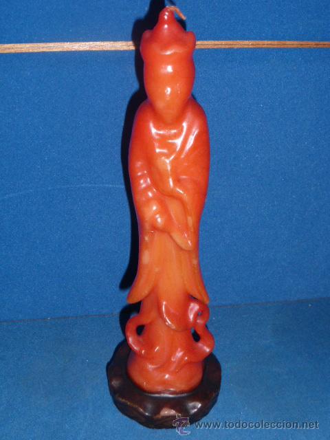 Antiguidades: ANTIGUA VELA CON FORMA DE FIGURA ORIENTAL