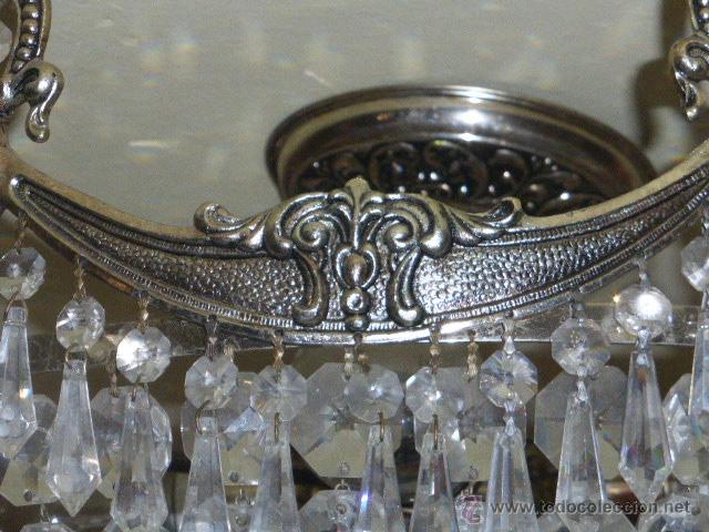 Antig&uuml;edades: ANTIGUA LAMPARA DE CRISTAL ROCA. - Foto 7