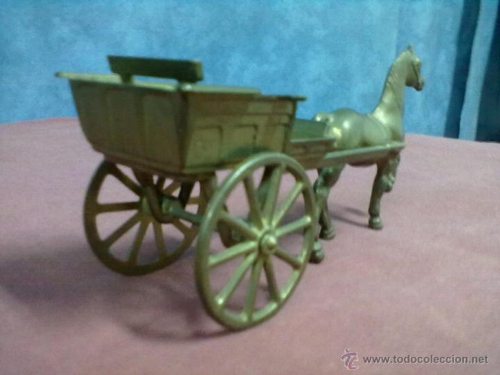 Antig&uuml;edades: CABALLO BRONCE TIRO CARRO - Foto 4