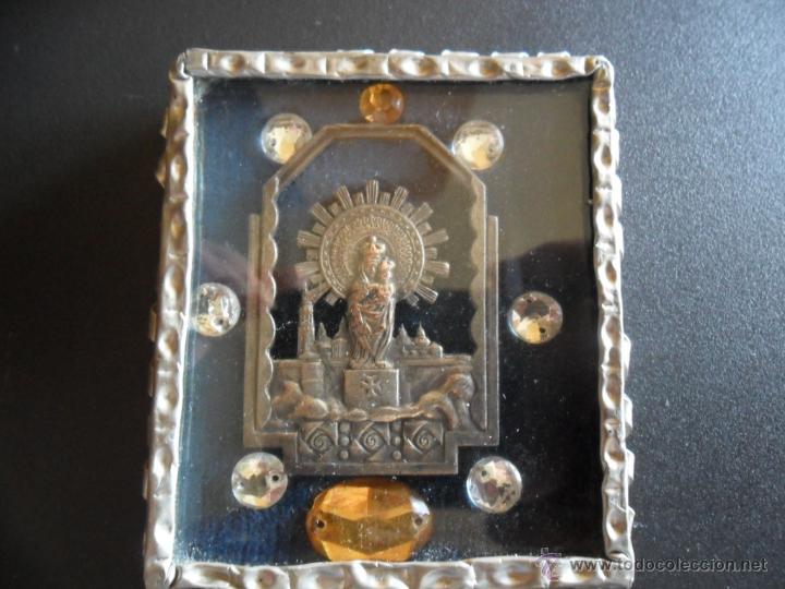 Antig&uuml;edades: CUADRITO CON MEDALLA DE LA VIRGEN DEL PILAR - Foto 5