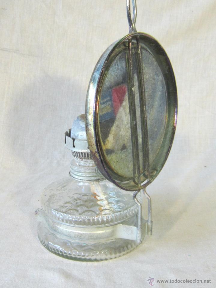 Antig&uuml;edades: quinque de pared en cristal - Foto 2