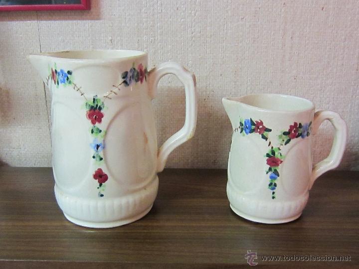 Antig&uuml;edades: jarra modernista con florecillas - Foto 1