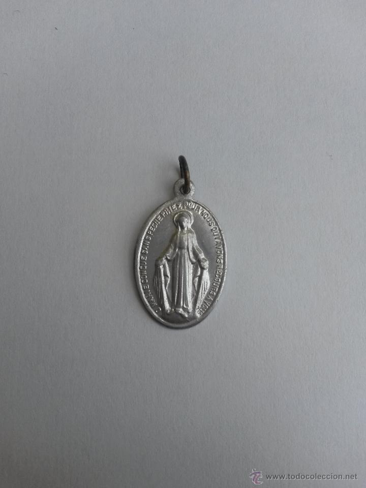 Antig&uuml;edades: Medalla virgen inmaculada ,francesa de 2,2 x 1,3 cms - Foto 1