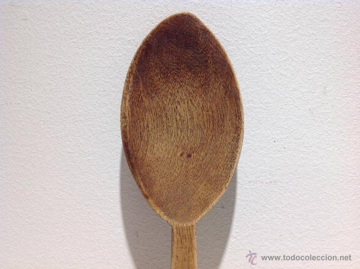 Antig&uuml;edades: ARTE PASTORIL. CUCHARA DE MADERA. - Foto 3