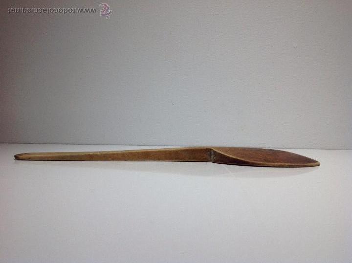 Antig&uuml;edades: ARTE PASTORIL. CUCHARA DE MADERA. - Foto 4