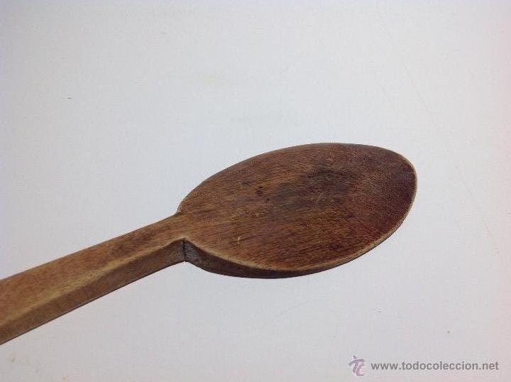 Antig&uuml;edades: ARTE PASTORIL. CUCHARA DE MADERA. - Foto 5
