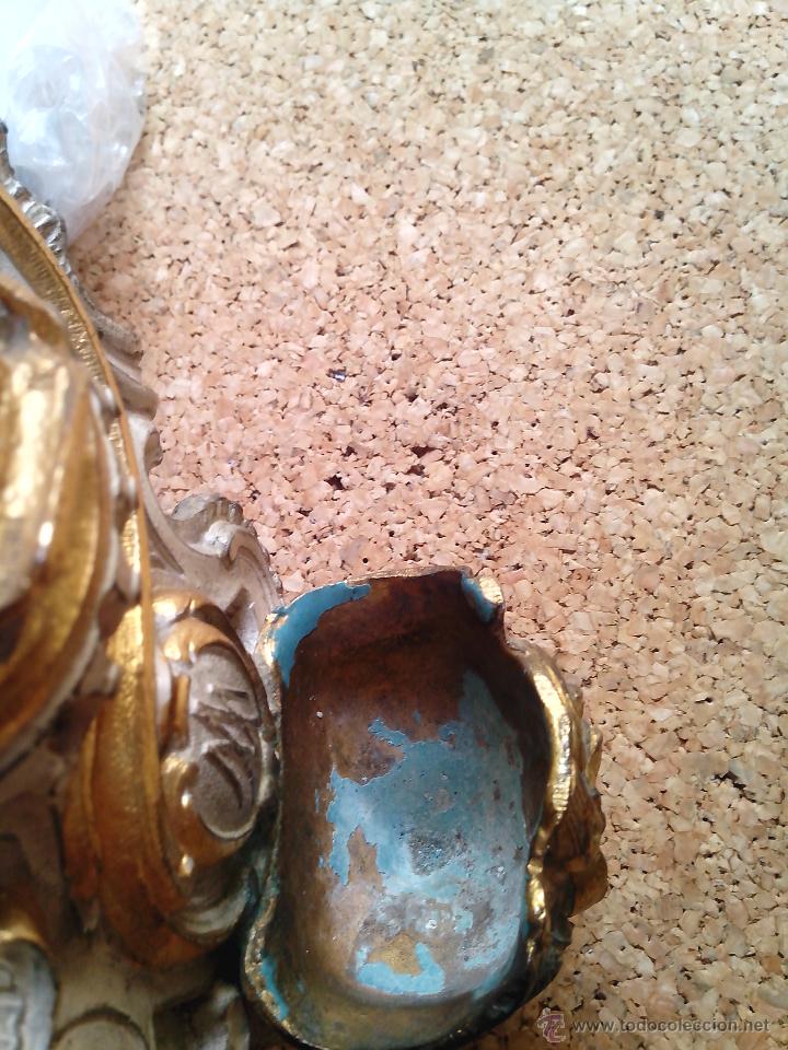 Antig&uuml;edades: MAGNIFICA PILA BENDITERA CON VIRGEN EN BRONCE - Foto 3