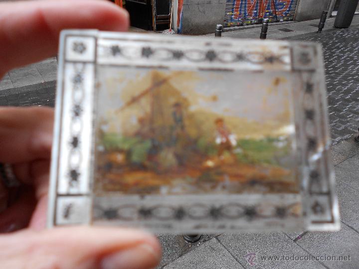 Antig&uuml;edades: cajita en mafil y nacar - Foto 1
