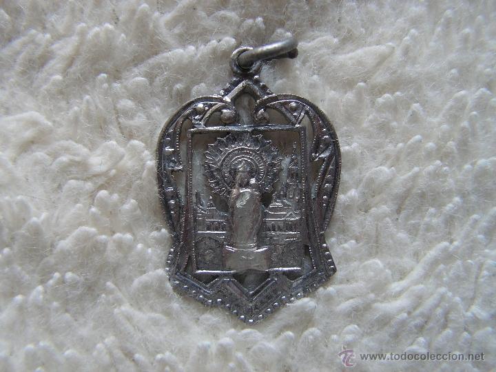 Antig&uuml;edades: MEDALLA DE PLATA DE LA VIRGEN DEL PILAR - Foto 1