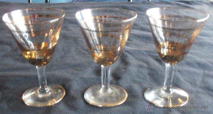 Antig&uuml;edades: 3 COPAS DE CRISTAL Y ORO - Foto 2