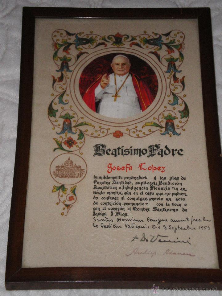 Antig&uuml;edades: BENDICION  APOSTOLICA  DE 1959 - Foto 1
