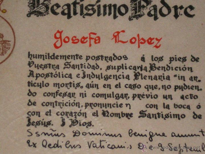 Antig&uuml;edades: BENDICION  APOSTOLICA  DE 1959 - Foto 3