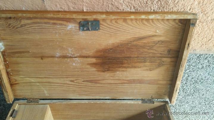 Antig&uuml;edades: antiguo arcon en madera con cajon interior, preciosa - Foto 6