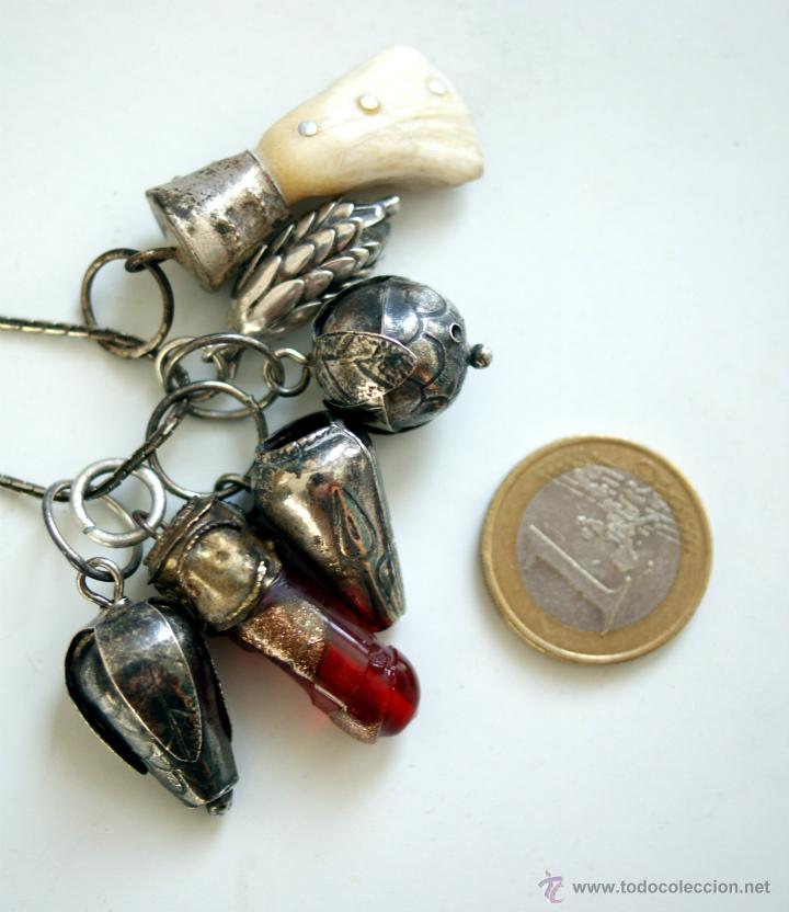 Antig&uuml;edades: ANTIGUO CONJUNTO DE 6 AMULETOS EN PLATA - Foto 2