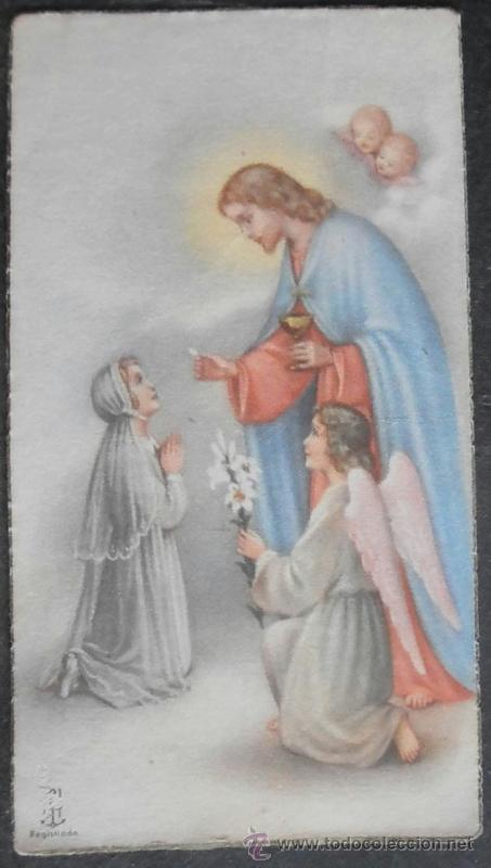Oggetti Antichi: (0667)ESTAMPA 11X6 CM APROX,ESCENA RELIGIOSA,CONSERVACION: