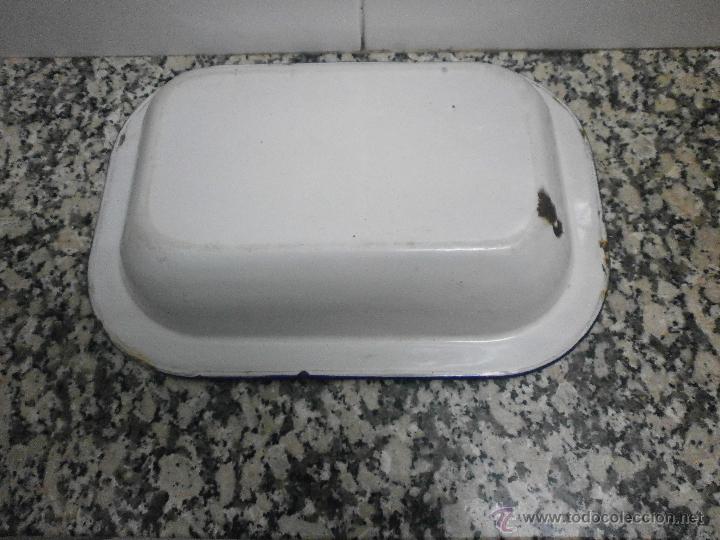 Antig&uuml;edades: ANTIGUA BANDEJA ESMALTADA - Foto 2