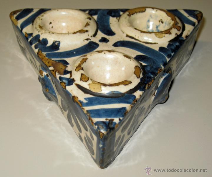 Antig&uuml;edades: ESPECIERO TRIANGULAR DE TERUEL DECORACION UNICOLOR  SIGLO XVIII. - Foto 5