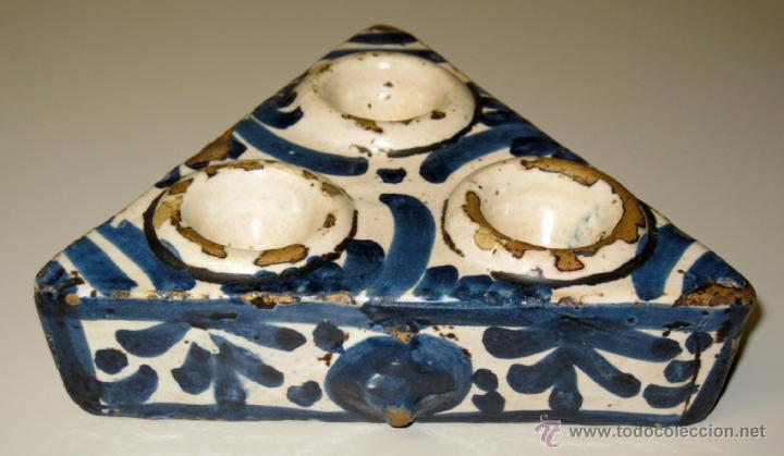 Antig&uuml;edades: ESPECIERO TRIANGULAR DE TERUEL DECORACION UNICOLOR  SIGLO XVIII. - Foto 6