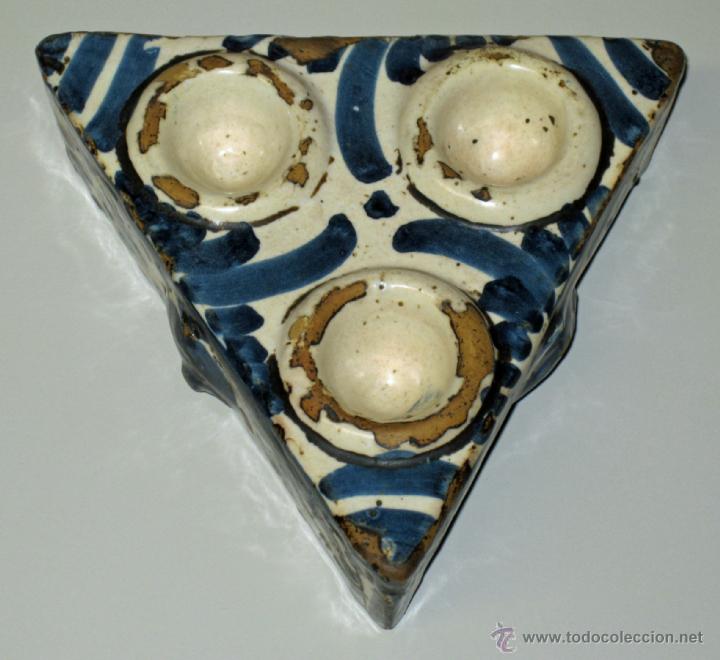 Antig&uuml;edades: ESPECIERO TRIANGULAR DE TERUEL DECORACION UNICOLOR  SIGLO XVIII. - Foto 8