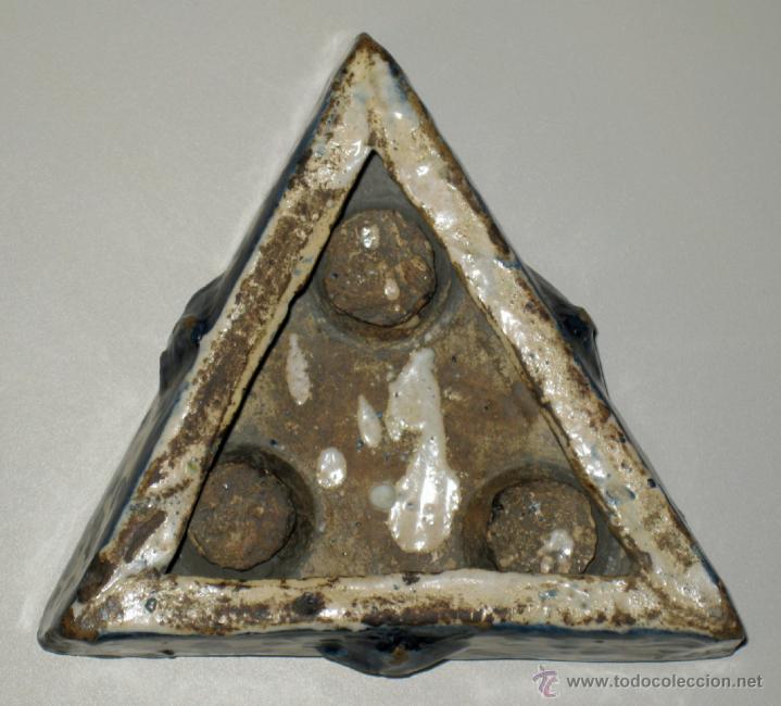 Antig&uuml;edades: ESPECIERO TRIANGULAR DE TERUEL DECORACION UNICOLOR  SIGLO XVIII. - Foto 9
