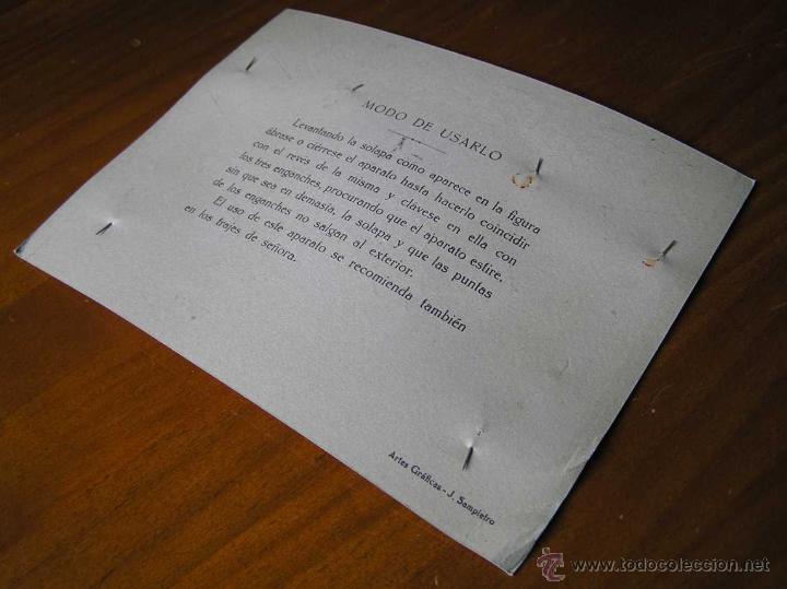 Antig&uuml;edades: TENSOLAPA PATENTADO PROTECTOR INVISIBLE DE LAS SOLAPAS - Foto 3