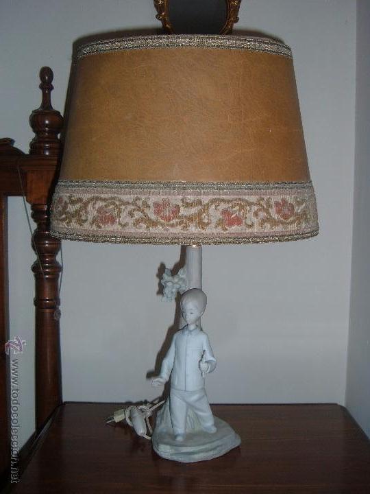 Antig&uuml;edades: Lampara porcelana biscuit - Foto 1