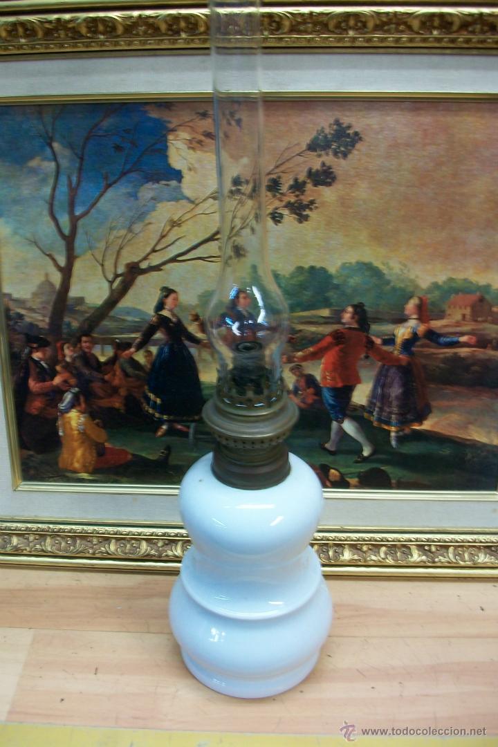 Antig&uuml;edades: ANTIGUO QUINQUE DE PORCELANA - Foto 3