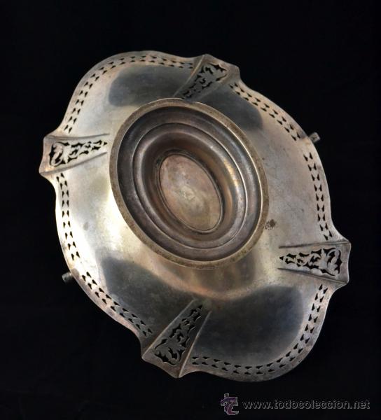 Antig&uuml;edades: BELLISIMO CENTRO DE MESA * CESTA * DECORACION FILIGRANA - Foto 4