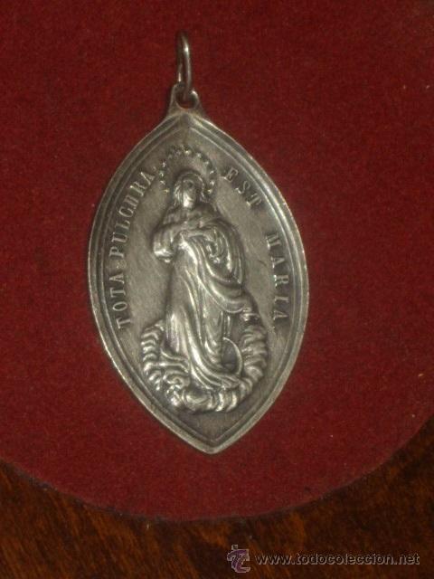 Antig&uuml;edades: ANTIGUA MEDALLA DE LA VIRGEN IMACULADA.. - Foto 2
