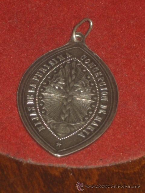 Antig&uuml;edades: ANTIGUA MEDALLA DE LA VIRGEN IMACULADA.. - Foto 4