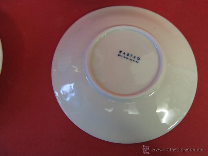 Antigüedades: Sargadelos ceramicas do Castro. Cuatro platos blanco relieve nacarado. - Foto 3 - 45716070