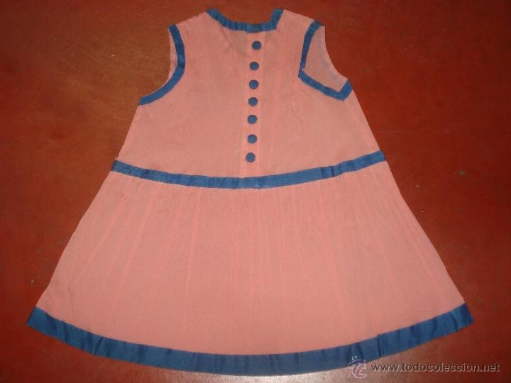 Antig&uuml;edades: Antiguo Vestido de Ni&ntilde;a Hecho de Papel y Tela Para Examen de MODISTA - A&ntilde;o 1940-50s.