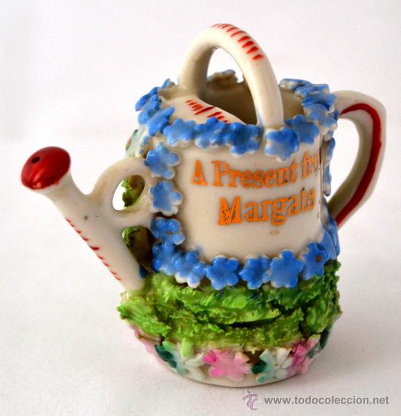 Antig&uuml;edades: ANTIGUO SOUVENIR INGLES * MARGATE * REGADERA DE PORCELANA * PALILLERO