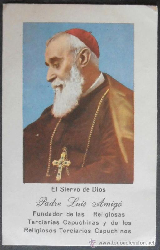 Antiquit&auml;ten: (1131)ESTAMPA 12X7 CM APROX,PADRE LUIS AMIGO,FUNDADOR TERCIARIOS CAPUCHINOS,CONSERVACION,VER FOTOS