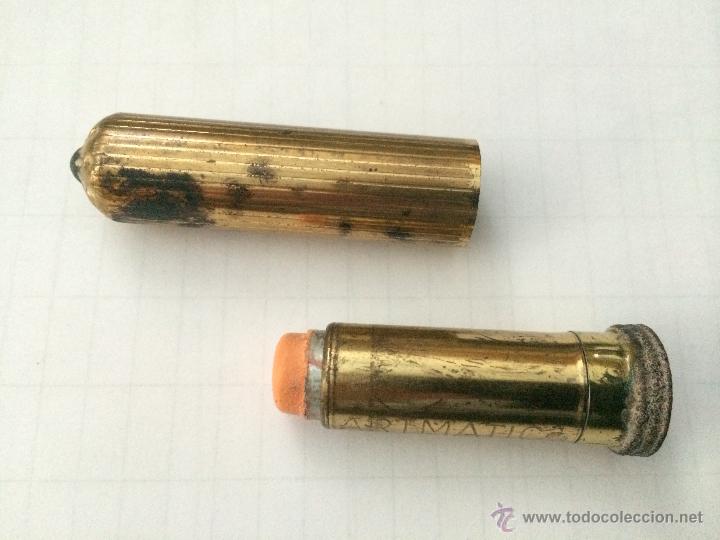 Antig&uuml;edades: ANTIGUO ESTUCHE METALICO DE LAPIZ DE LABIOS - Foto 2