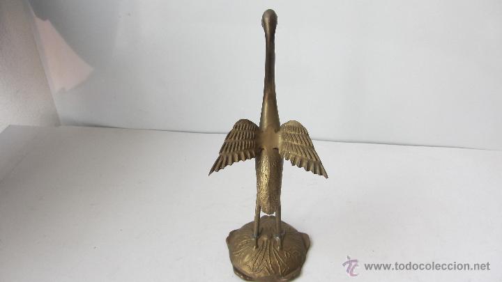 Antig&uuml;edades: FIGURA DE GARZA EN BRONCE - Foto 3
