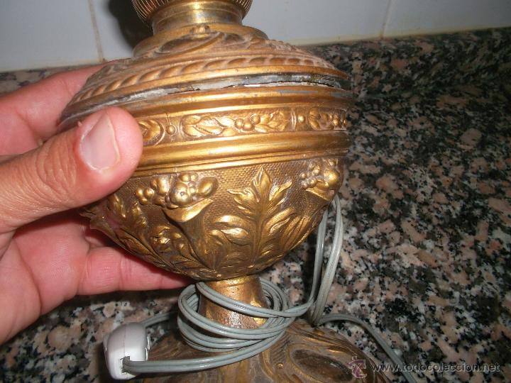 Antig&uuml;edades: bonito quinque transformado a lampara - Foto 2